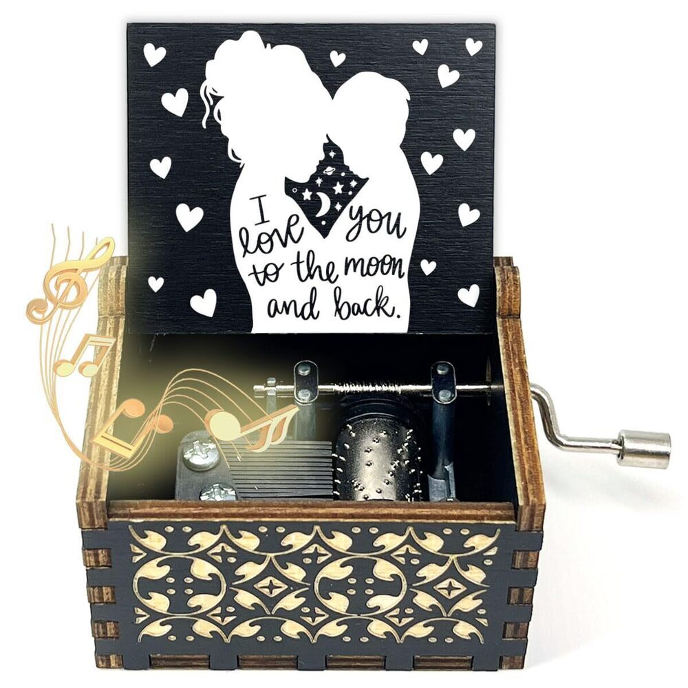 5902 Mother and Son Gifts, I Love You to The Moon and Back Music Box Gifts